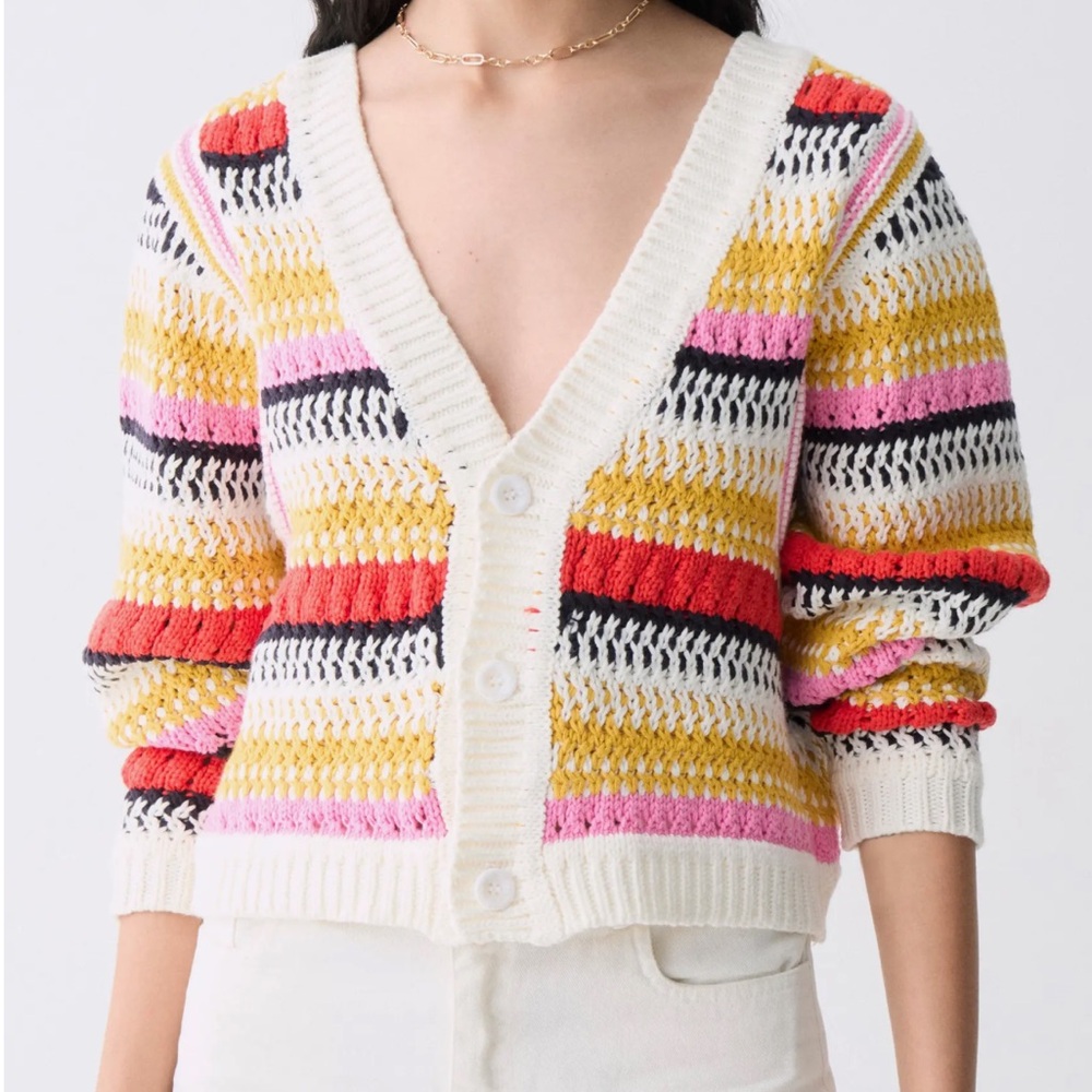 Deluc striped reversible cardigan